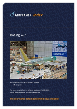 Boeing 767 - program supplier guide | Airframer